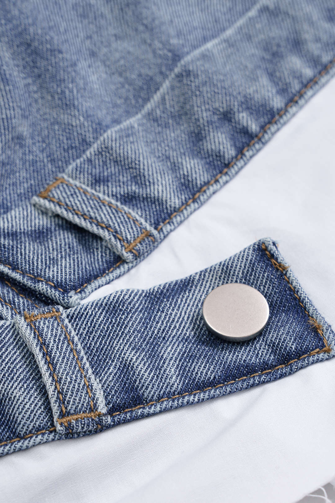 Asymmetrical Patchwork Denim Skirt