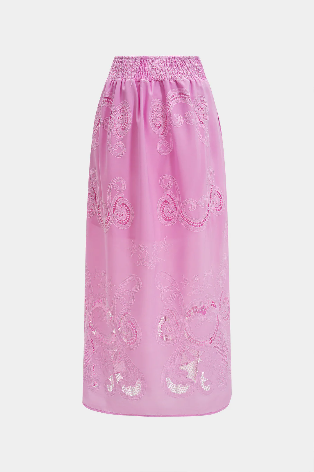 Hollow Out Embroidery Tank Top and Skirt Ensemble