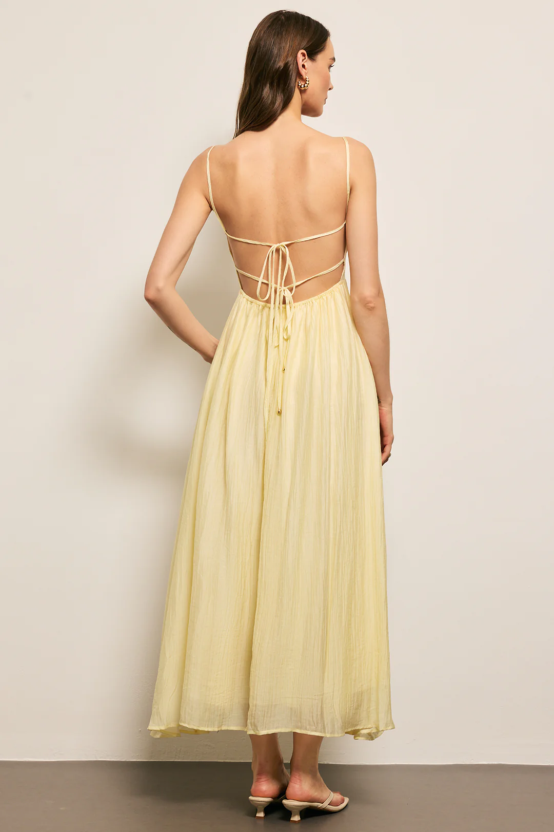 Linen Slip Sleeveless Maxi Dress