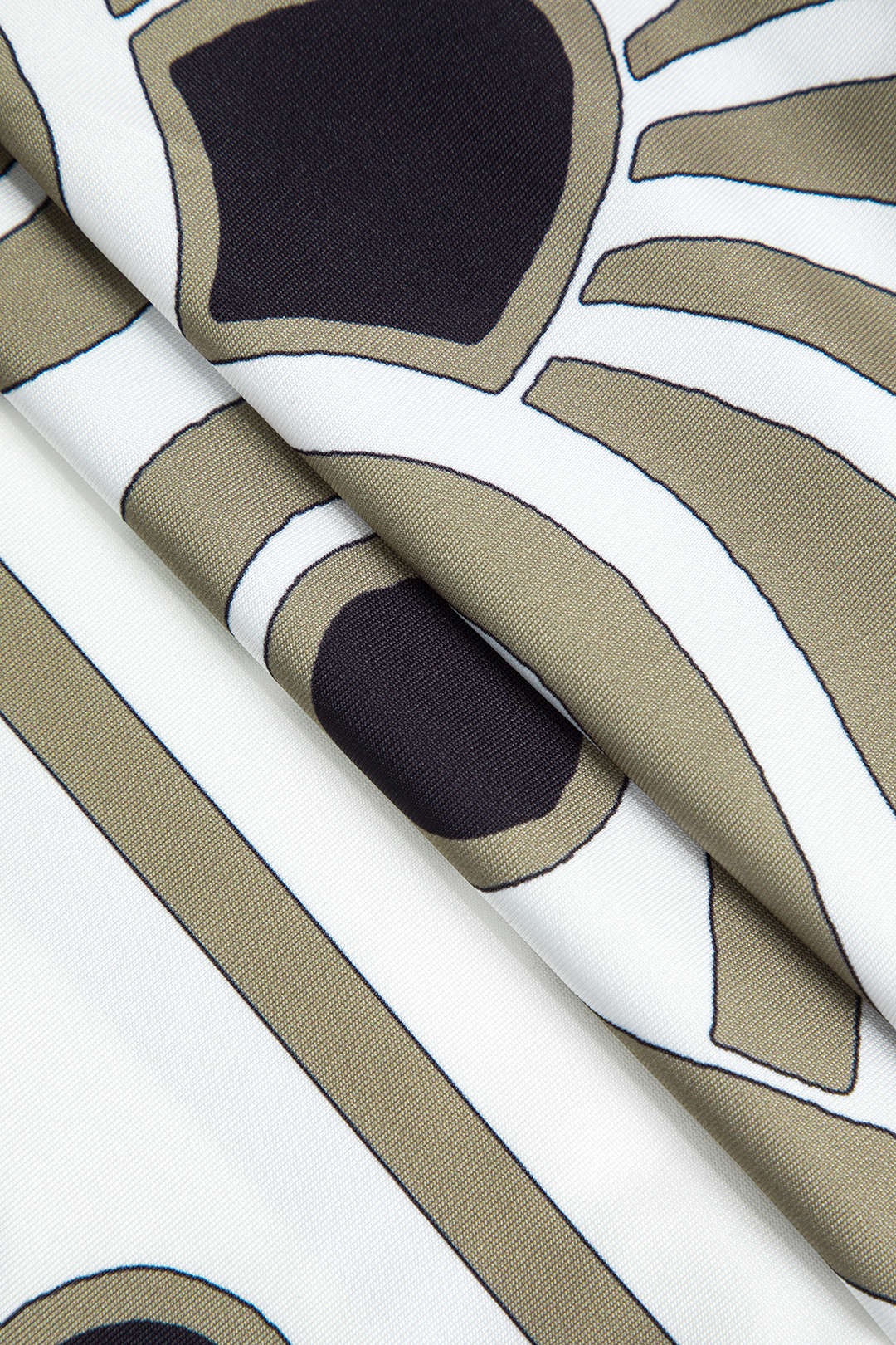 Abstract Pattern Drawstring Wide-Leg Trousers