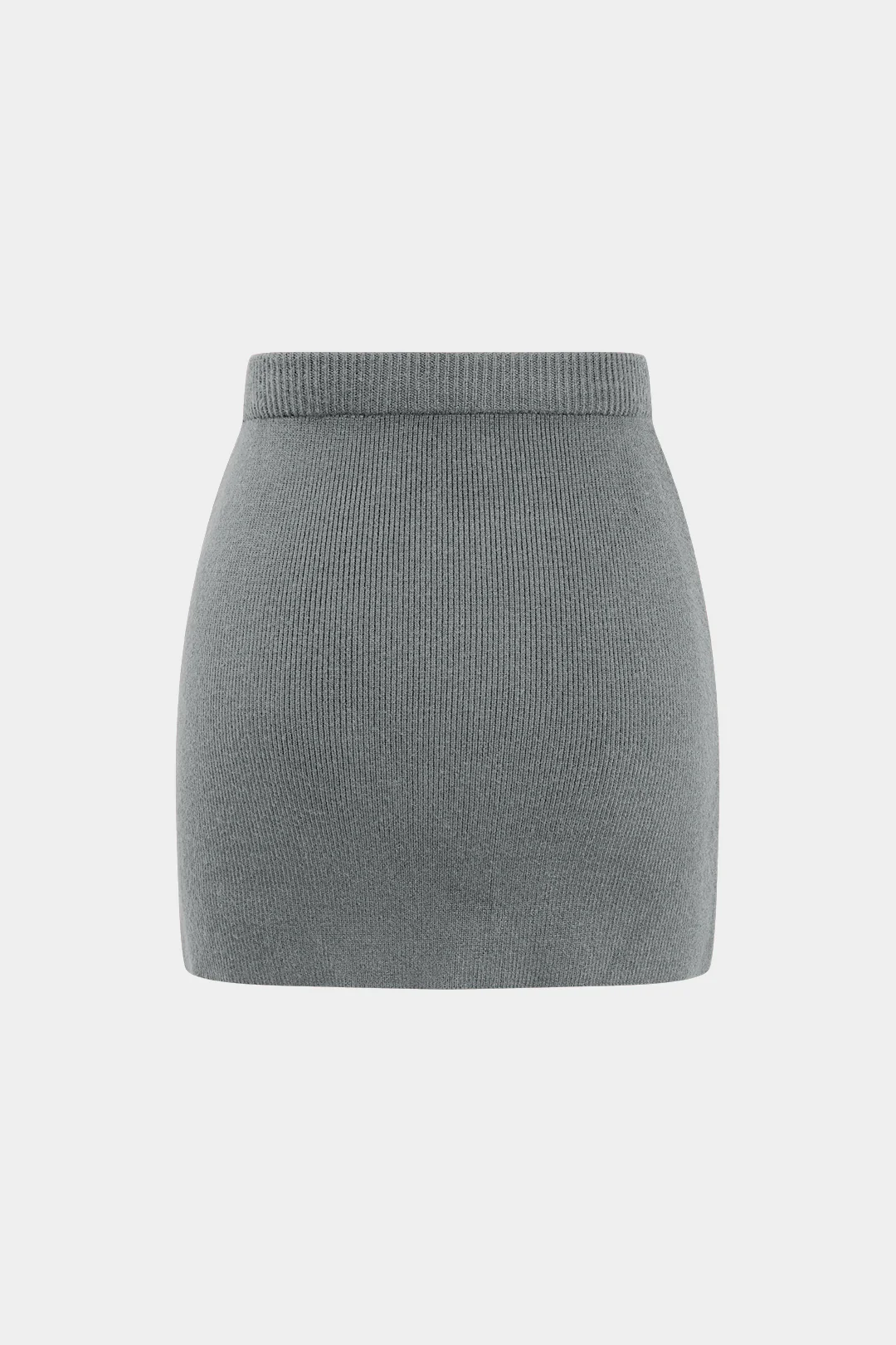Simple Solid Knit Mini Skirt