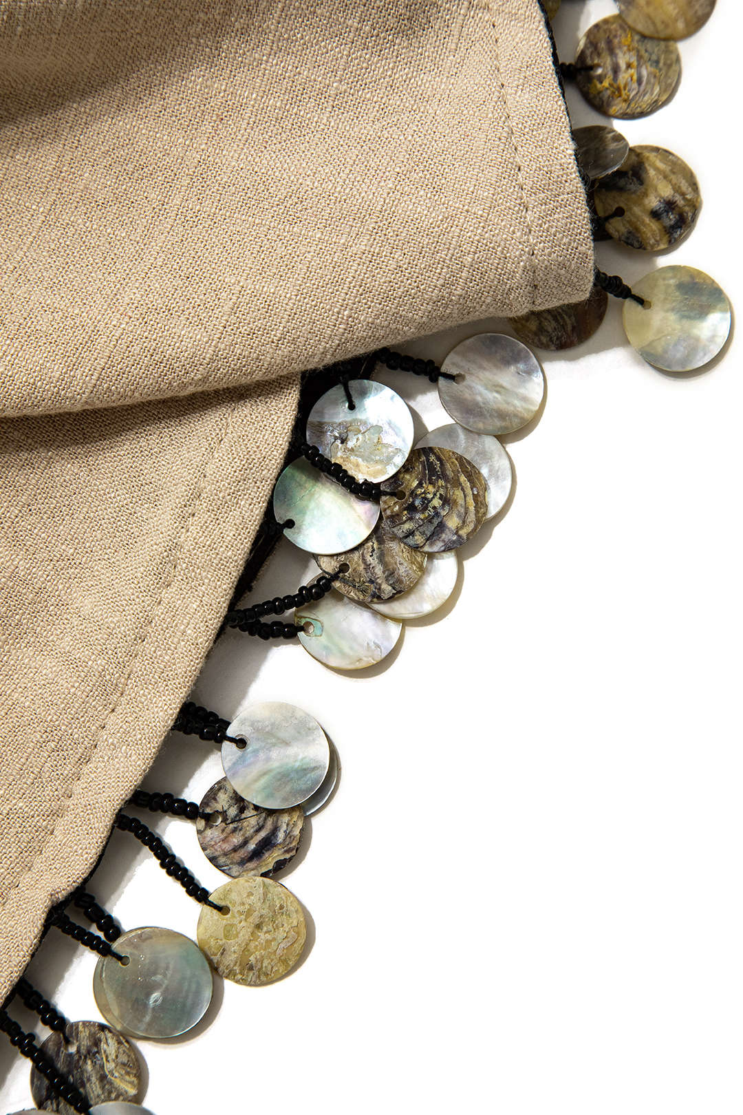 Linen Disc Tassel Skirt