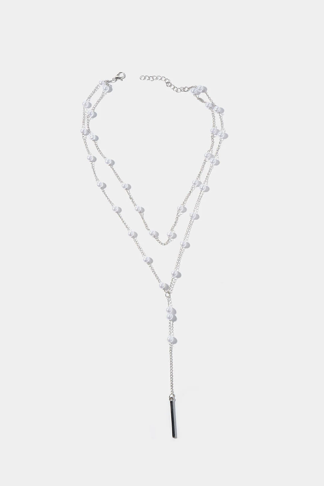 Pearl Metallic Chain Necklace