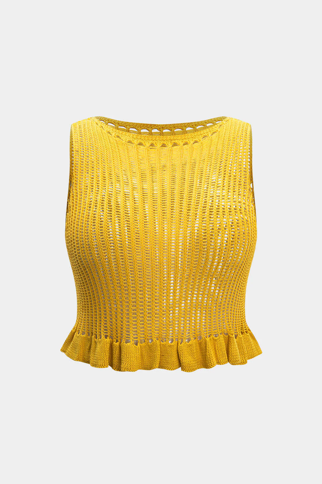 Plus Size Knit Ruffle Tank Top