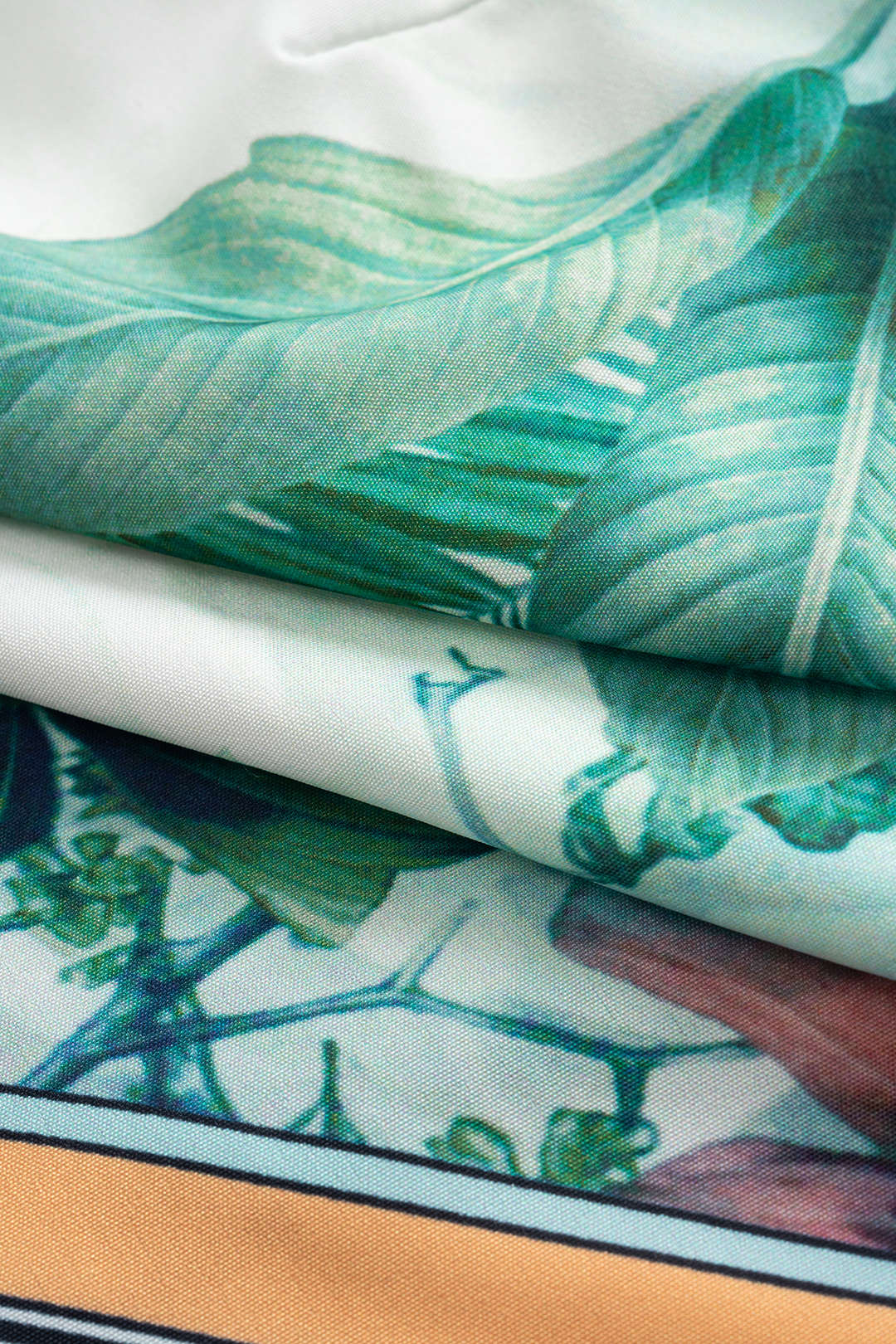 Tropical Leaves Print Tube Top