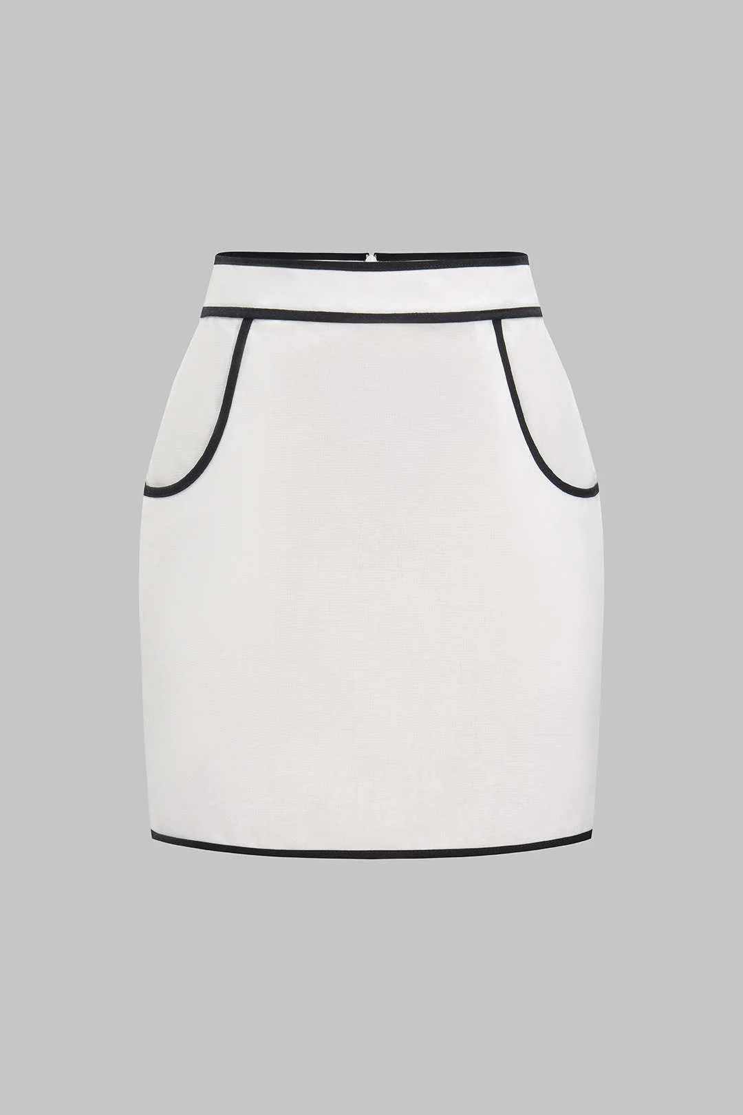 Linen Contrast Binding Skirt