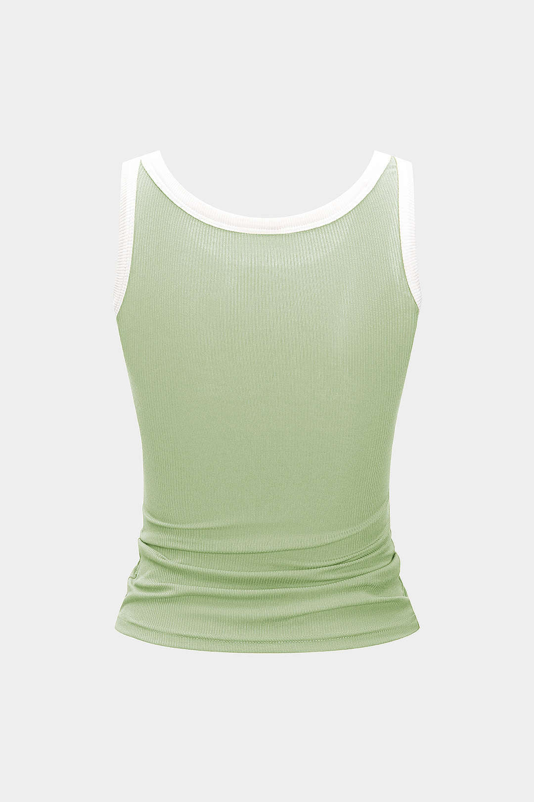 Ribbed Contrast Tank Top