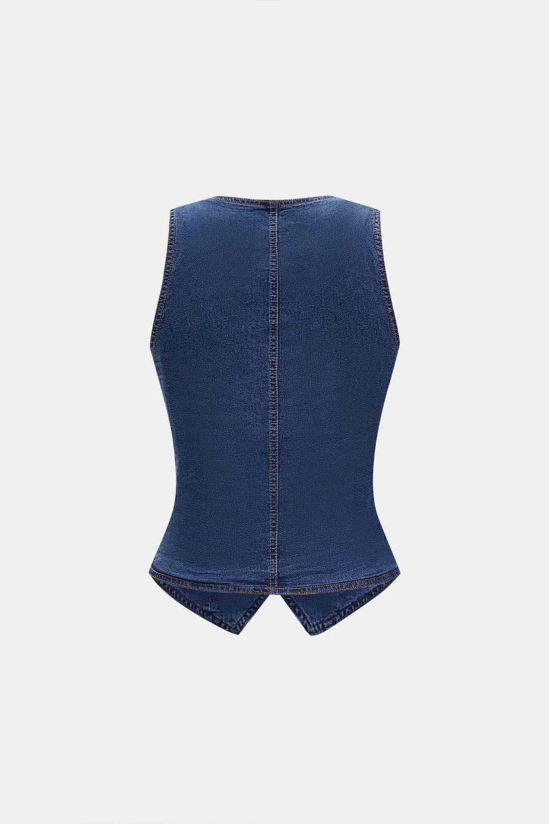 Denim Button Crop Top