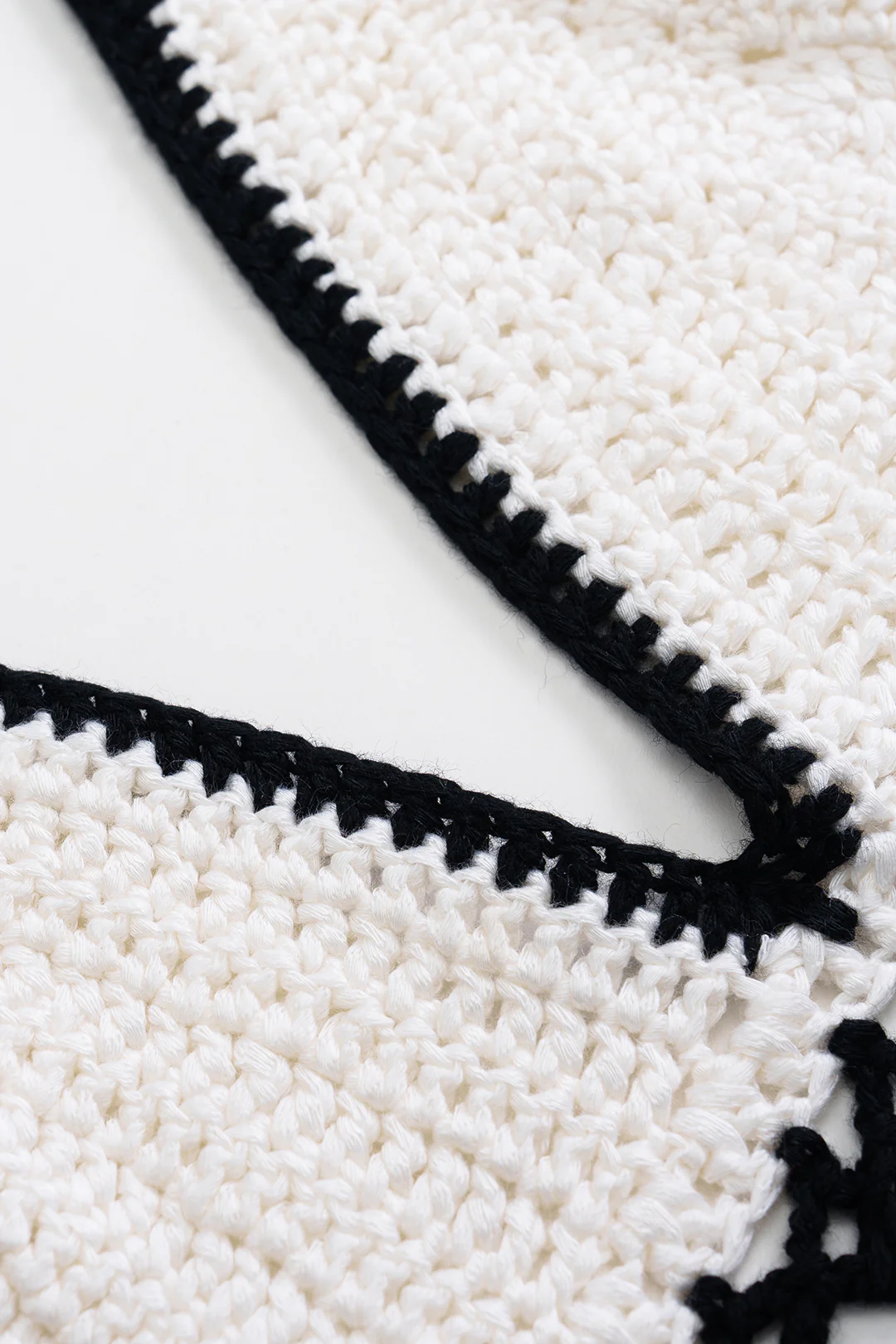 Knit Fringe Patchwork Strappy Camisole Top