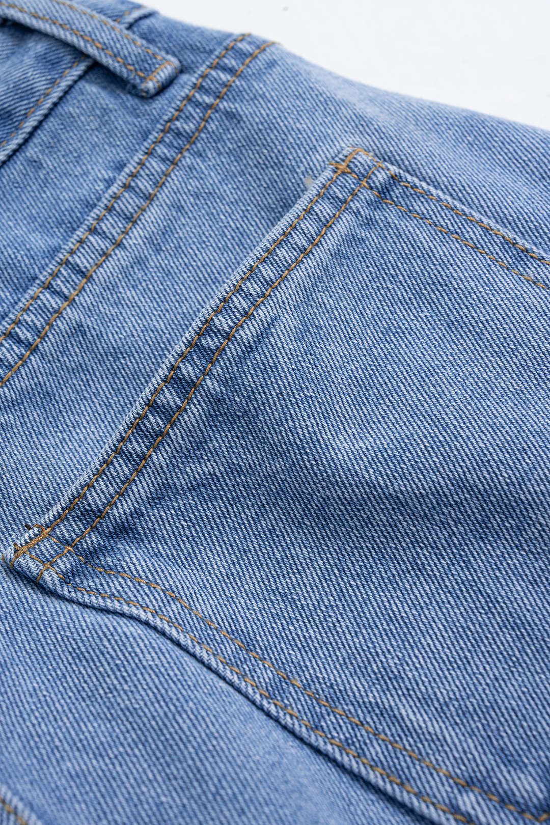 Asymmetrical Straight Leg High Waist Denim Jeans