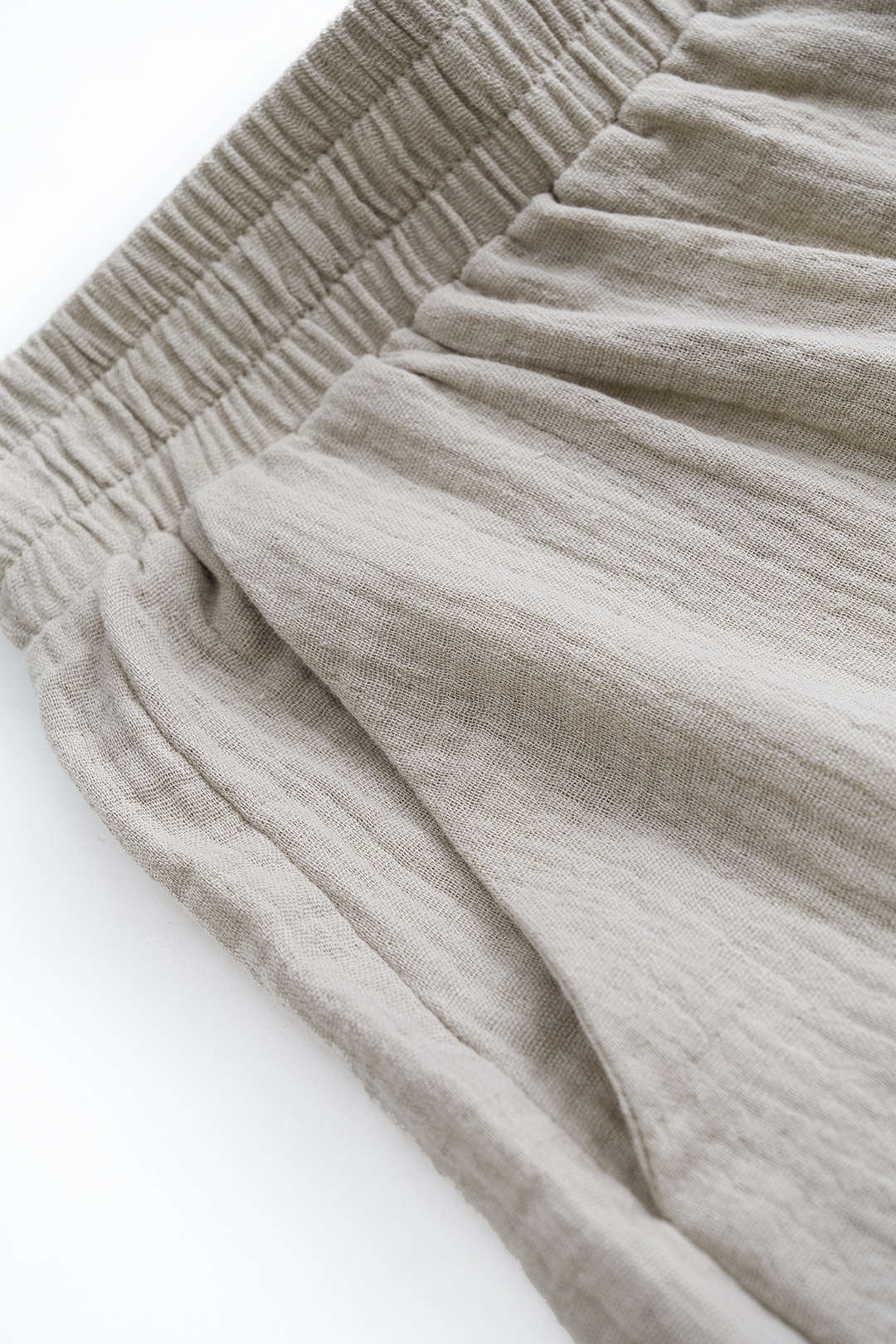 Linen Cross Strappy Long-Sleeve And High Waist Shorts Set