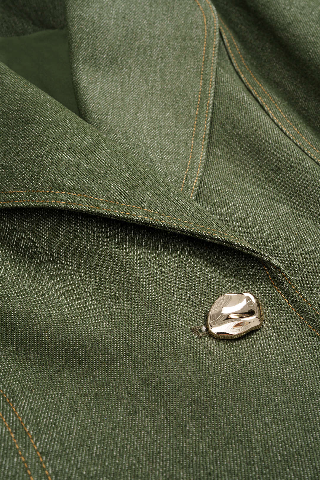 Denim Metallic Button Asymmetrical Sleeveless Mini Dress