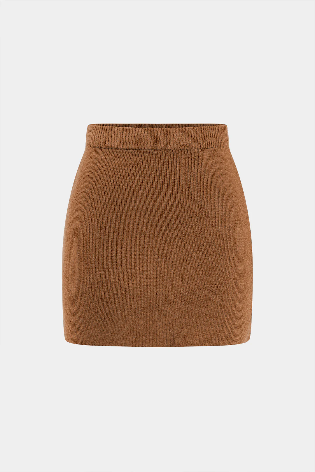 Simple Solid Knit Mini Skirt