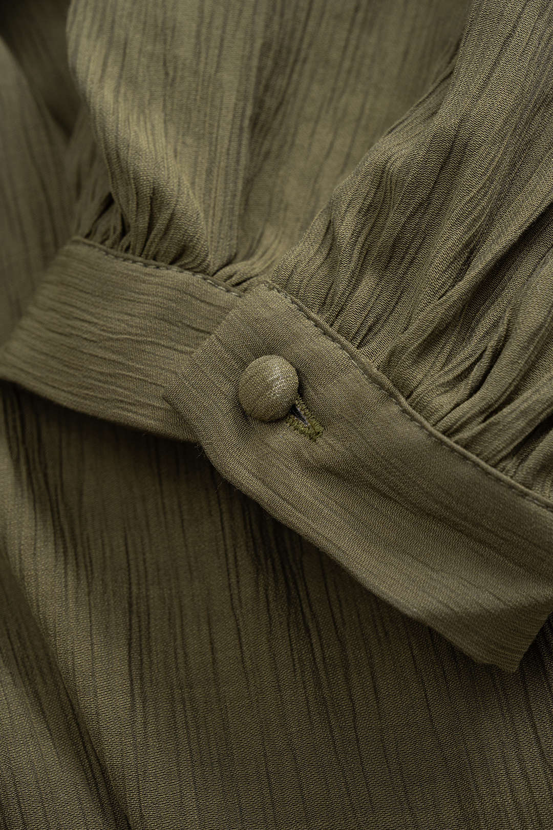 Ruched Tie-Back Long-Sleeve Maxi Dress