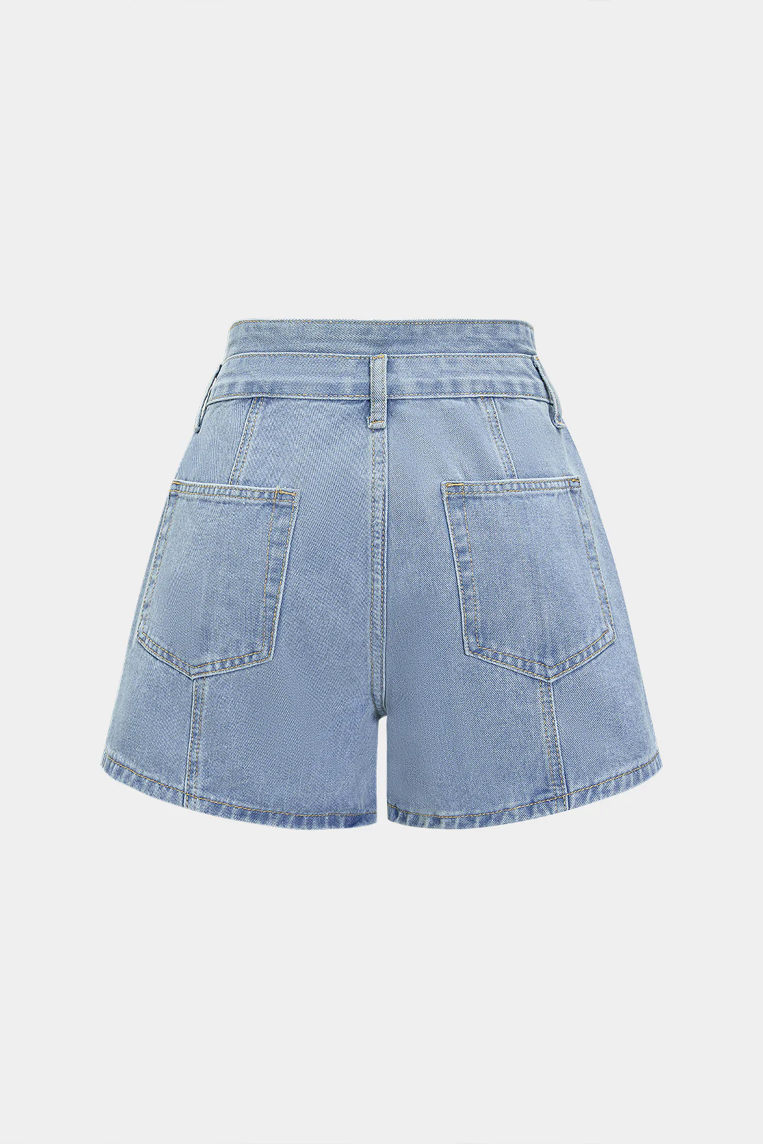 High Waist Wide Leg Denim Shorts