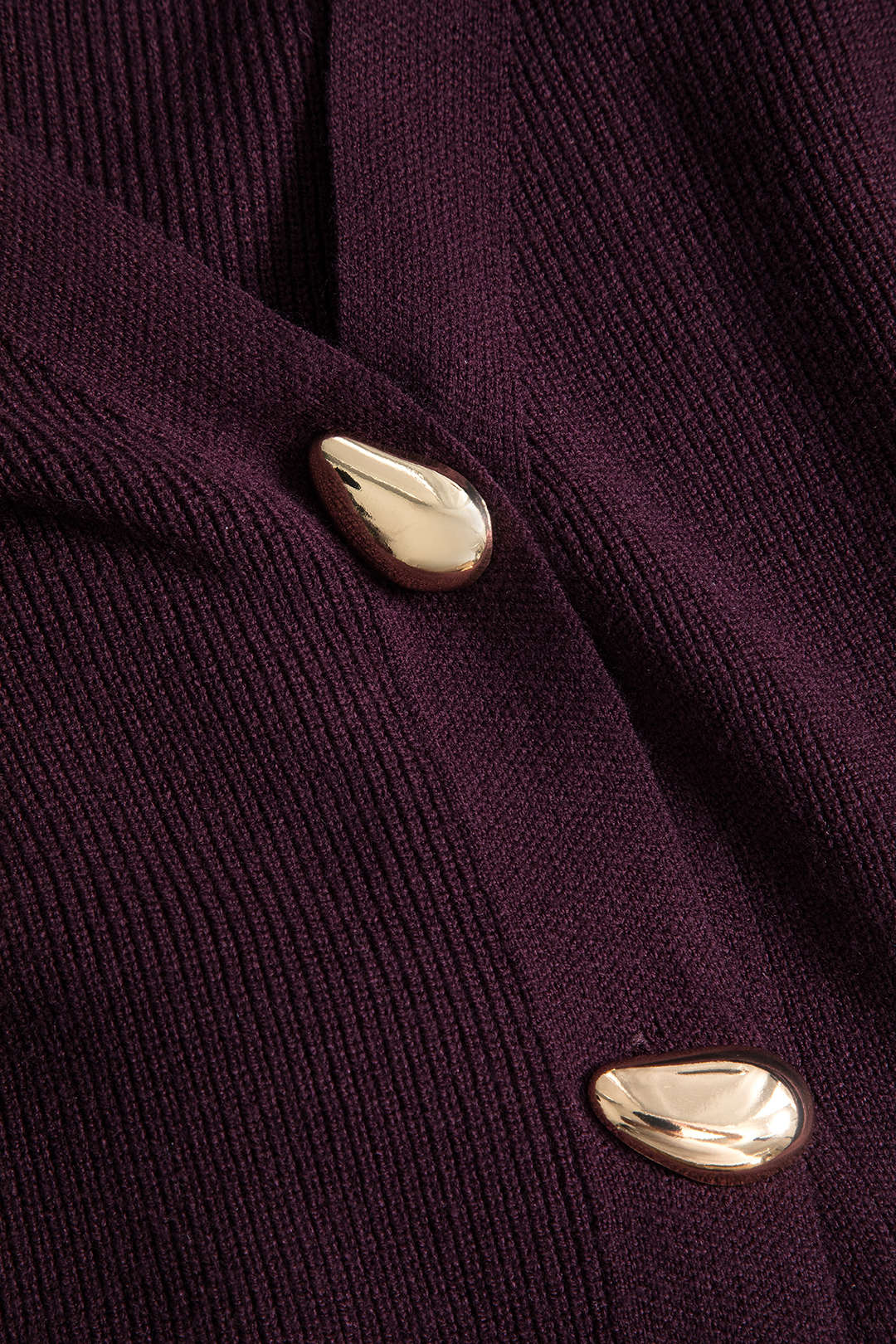 Plus Size Knitted V-Neck Long-Sleeve Top