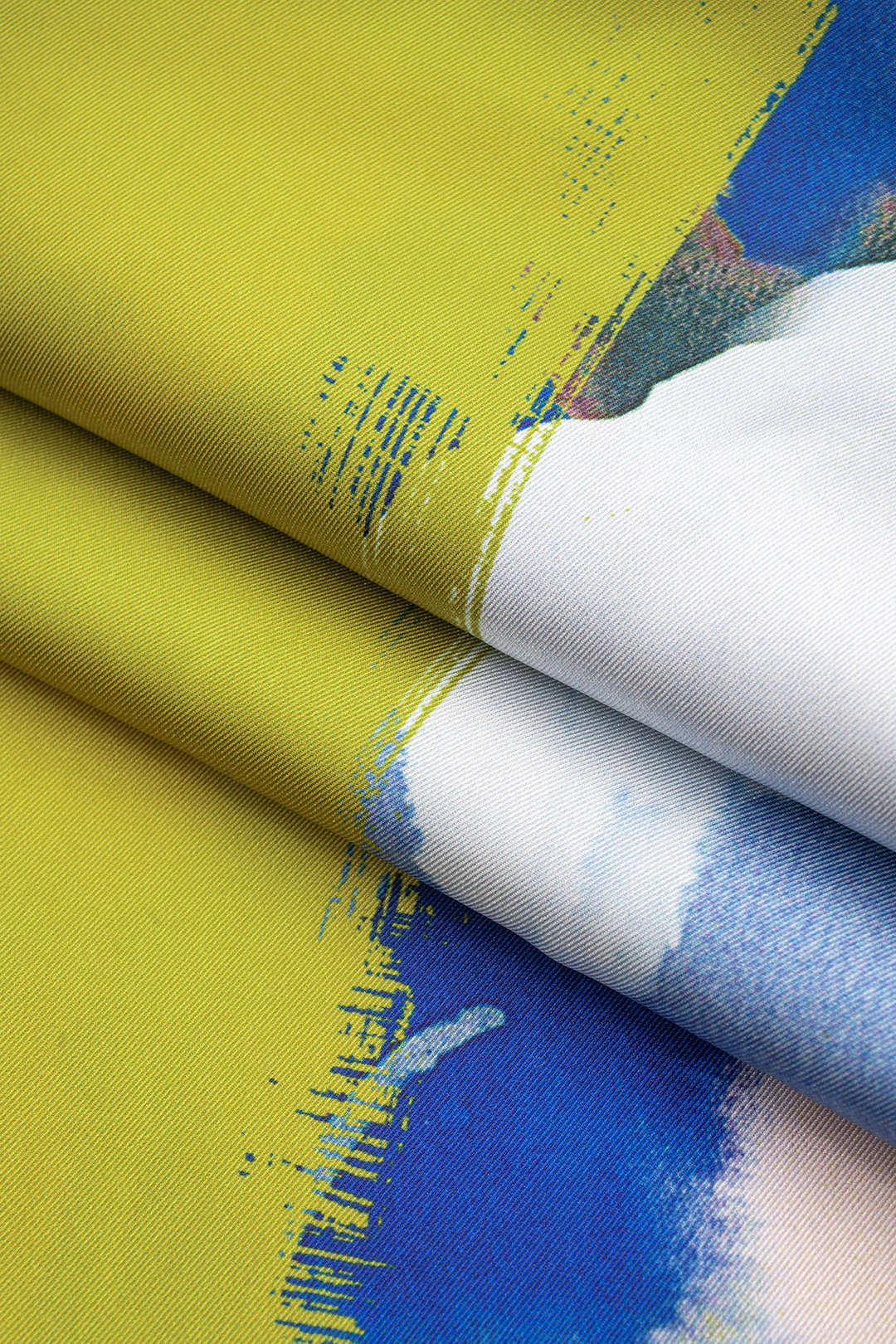 Abstract Pattern Satin Asymmetrical Short Sleeve Long Dress