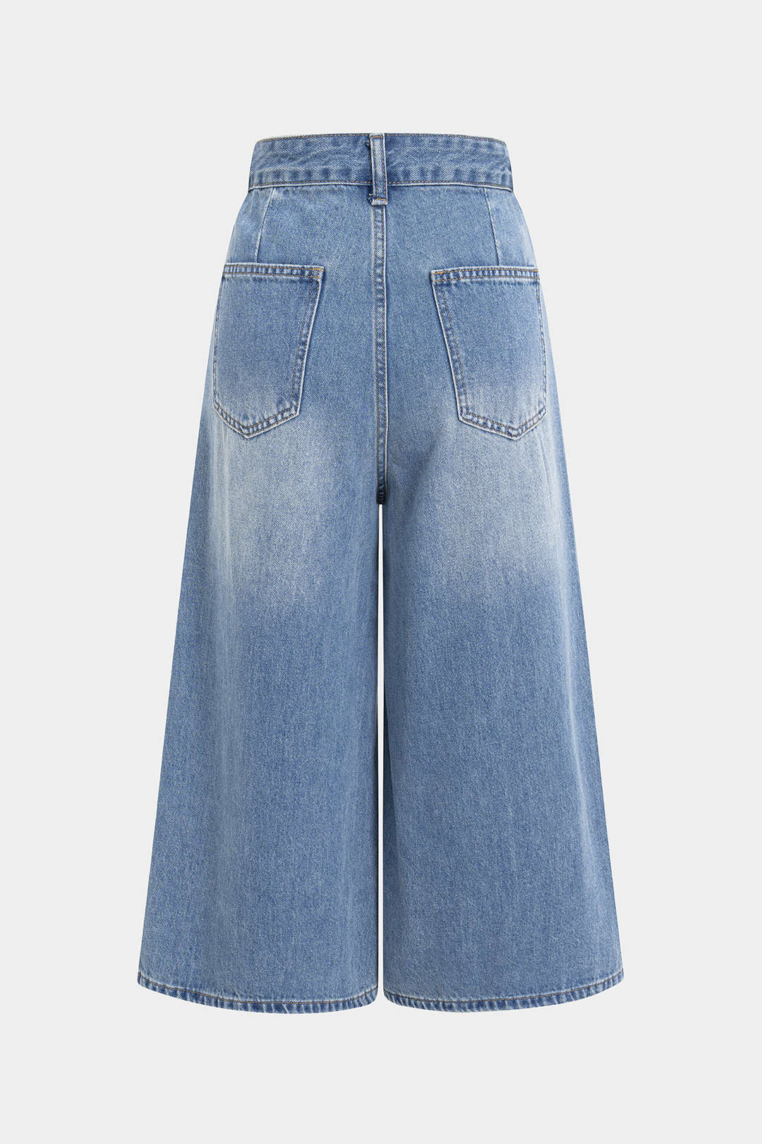 Denim Patchwork Asymmetric Shorts