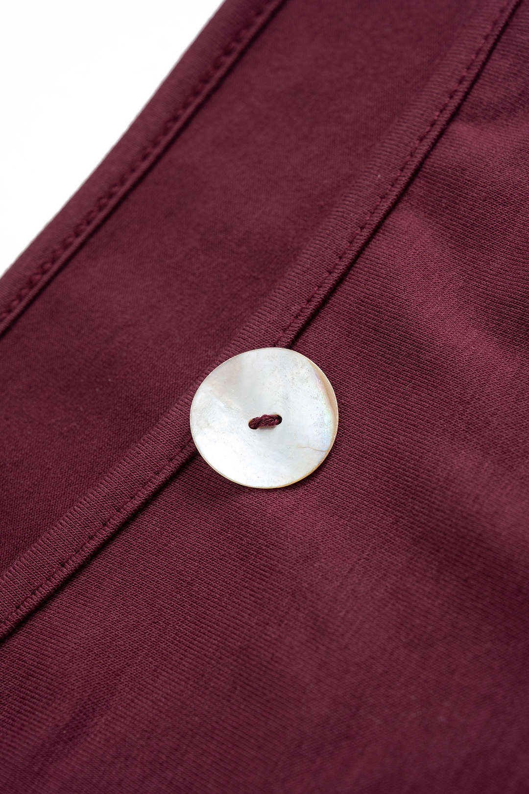 Button Asymmetric Neck Long-Sleeve Top