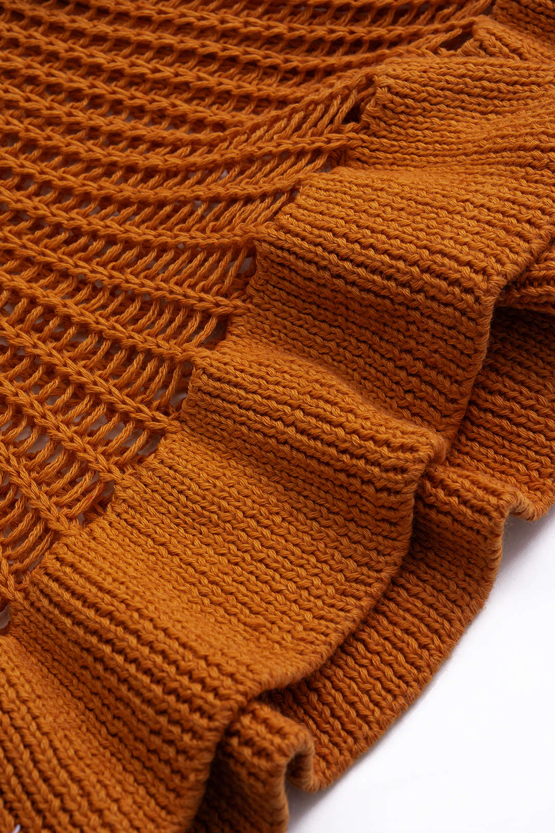 Plus Size Knitted Ombre Ruffled Skirt