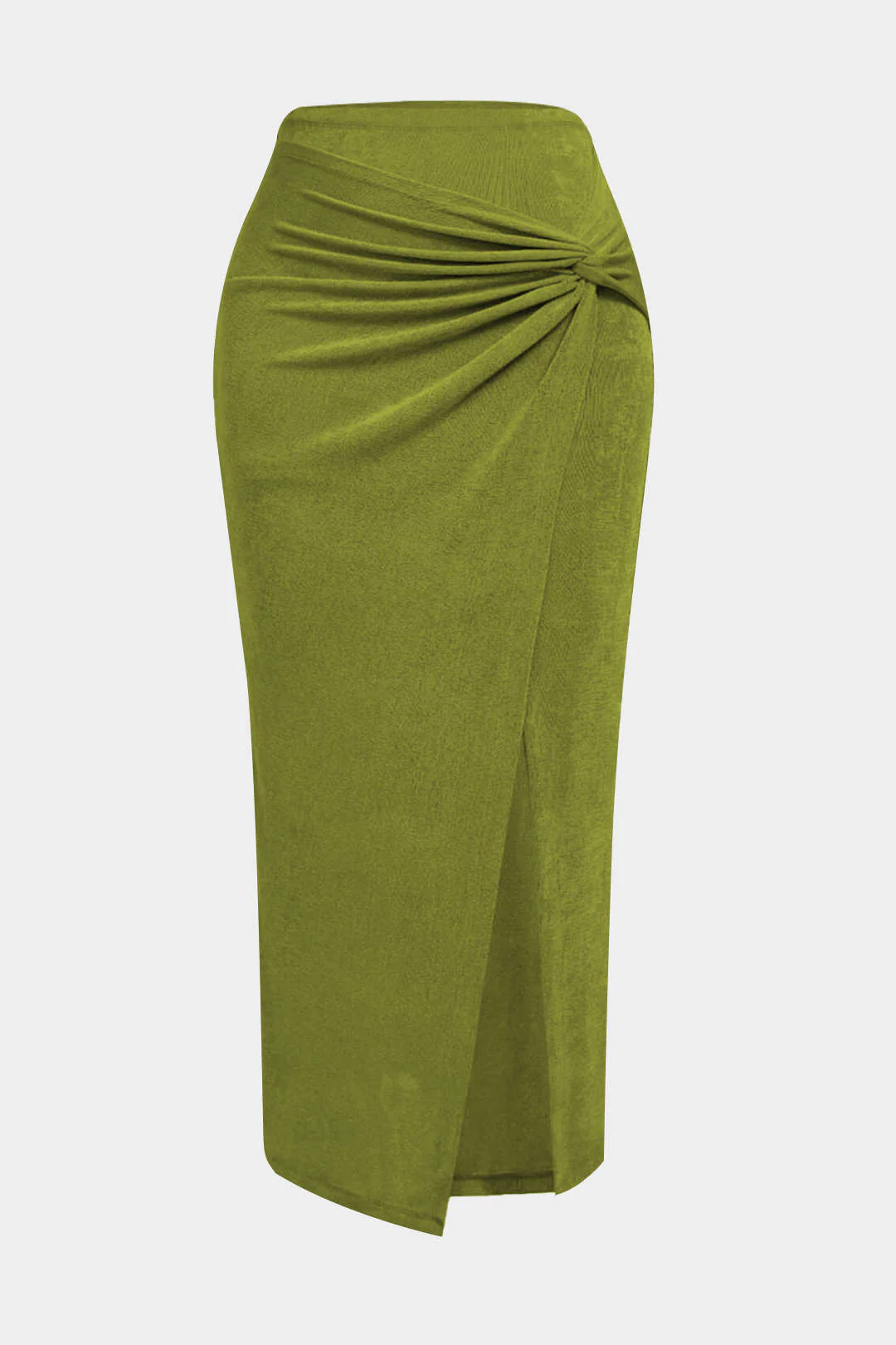 Plus-Size High-Waist Ruched Skirt