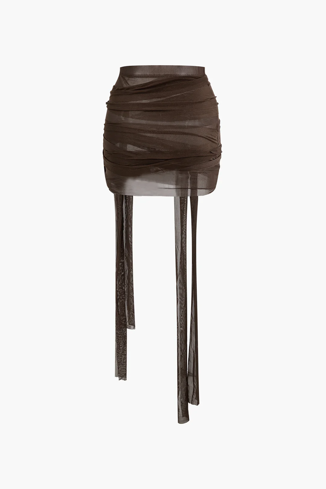 Knot-Tie Halter Mesh Tank Top and Mini Skirt Set