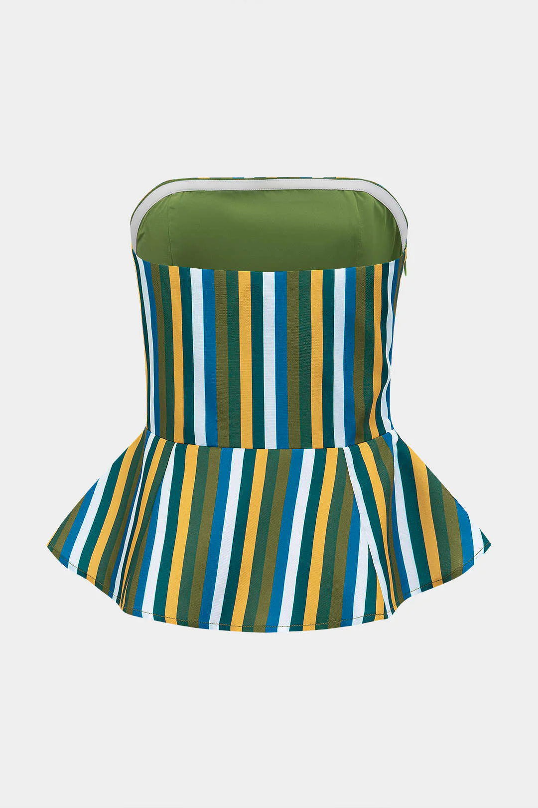 Contrast Stripe Strapless Tube Top