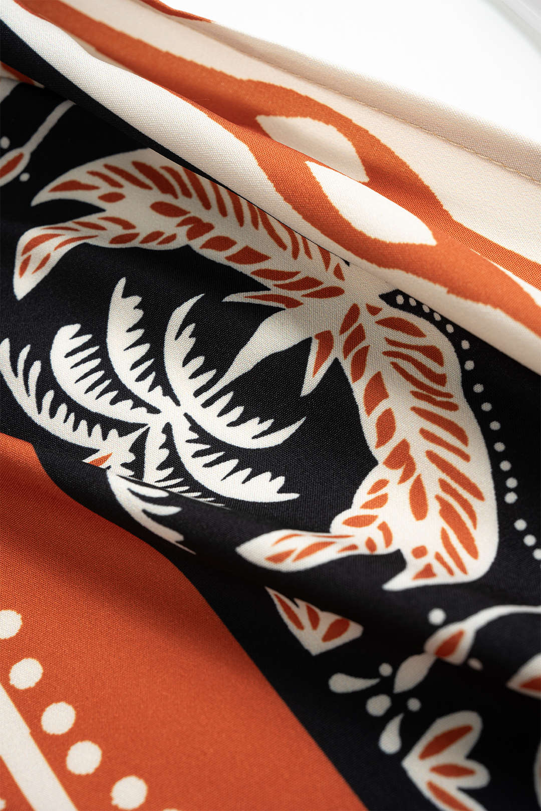 Vintage Print Chiffon Twist Knot Skirt