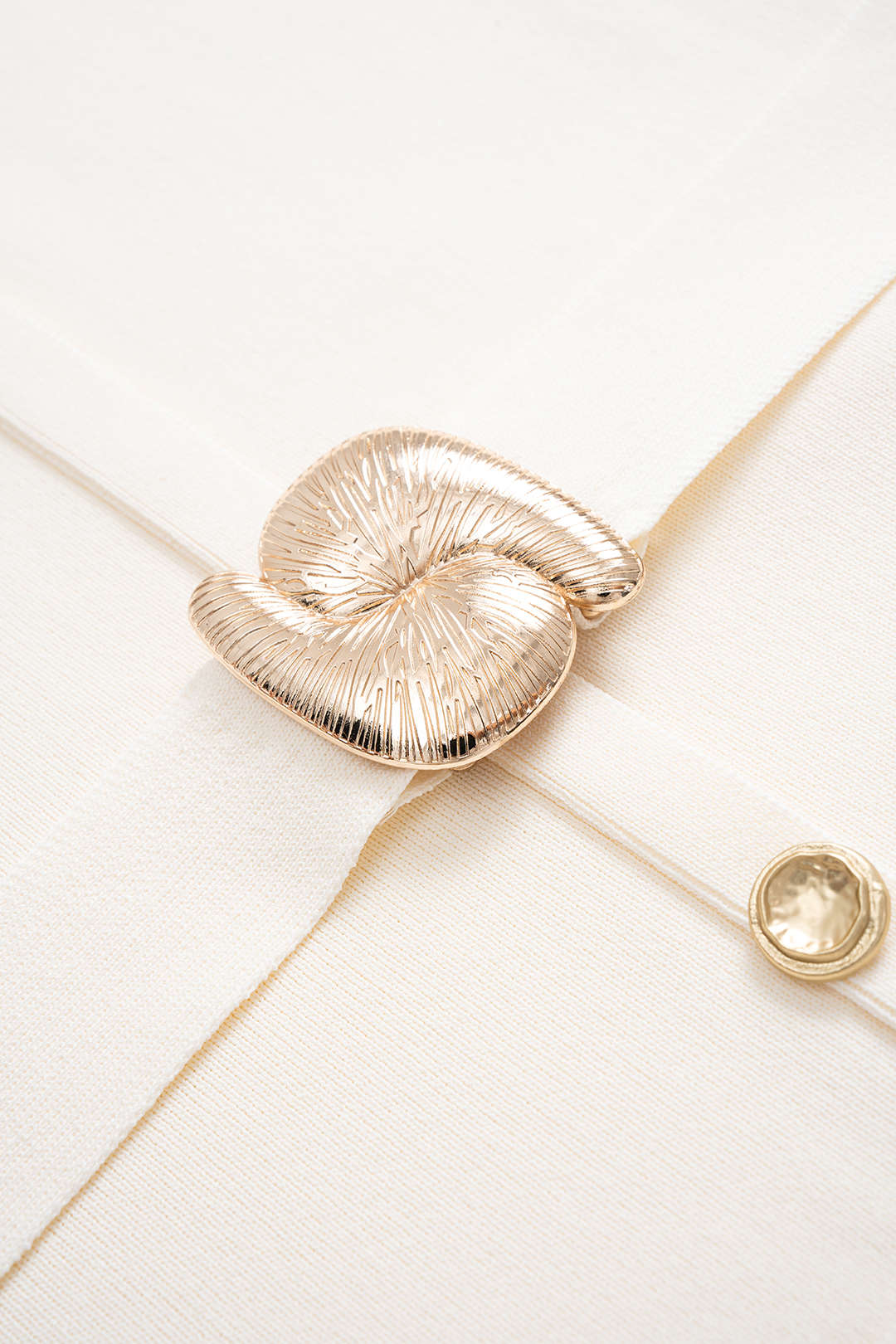 Knit Metallic Button Sleeveless Dress