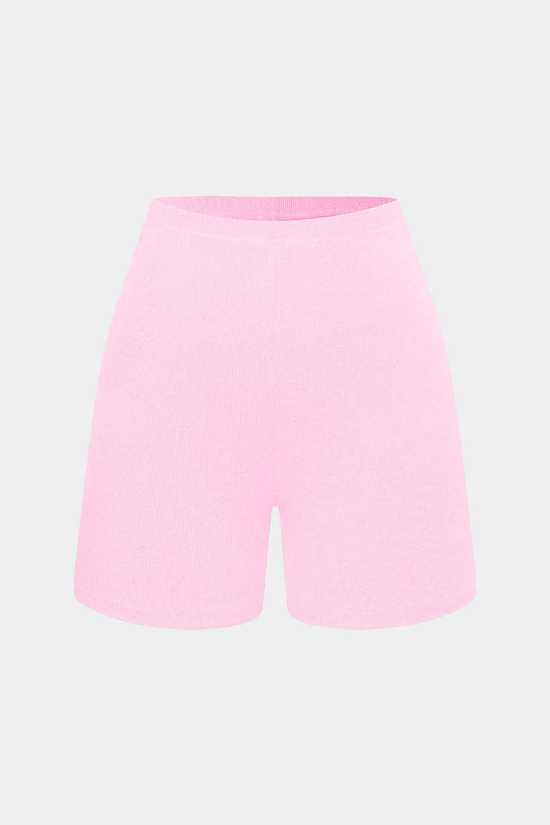 Simple Solid Knit Strapless Top and Shorts Set