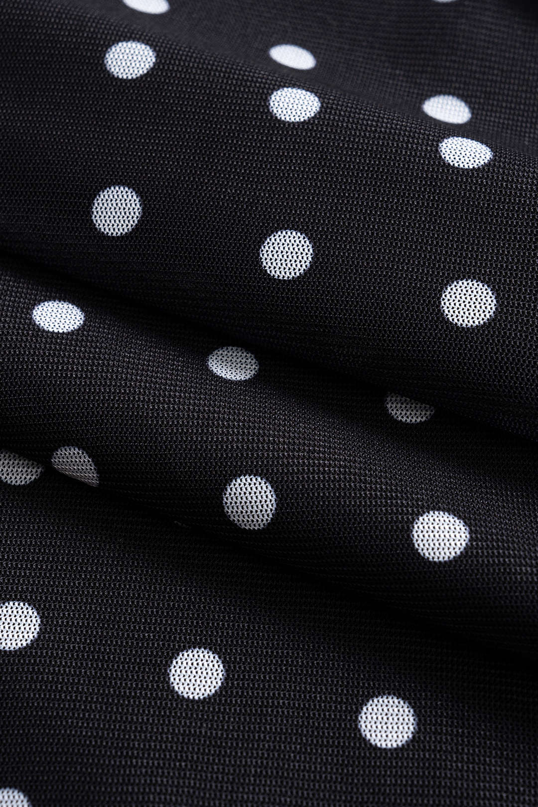 Polka Dot Print Metallic Decor Tube Top and Cut-Out Skirt Set