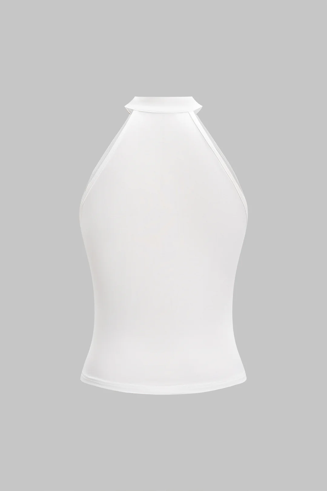 Cut Out Stand Collar Sleeveless Cami Top