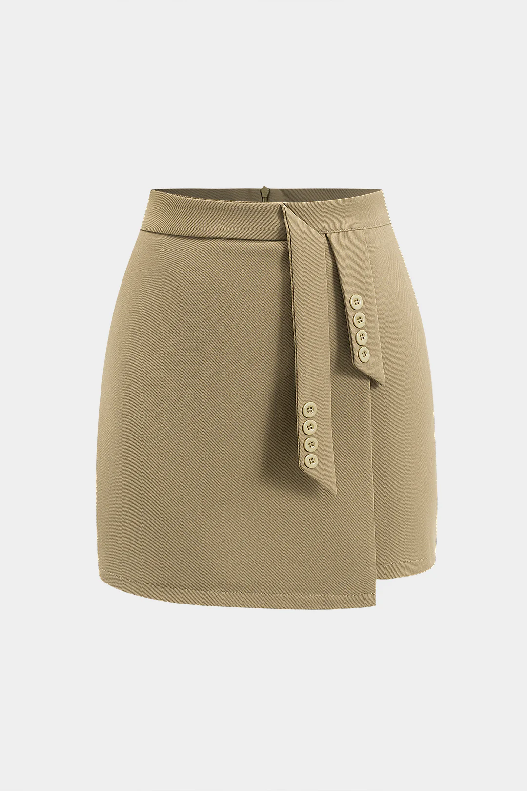 Basic Solid Wrap Skirt