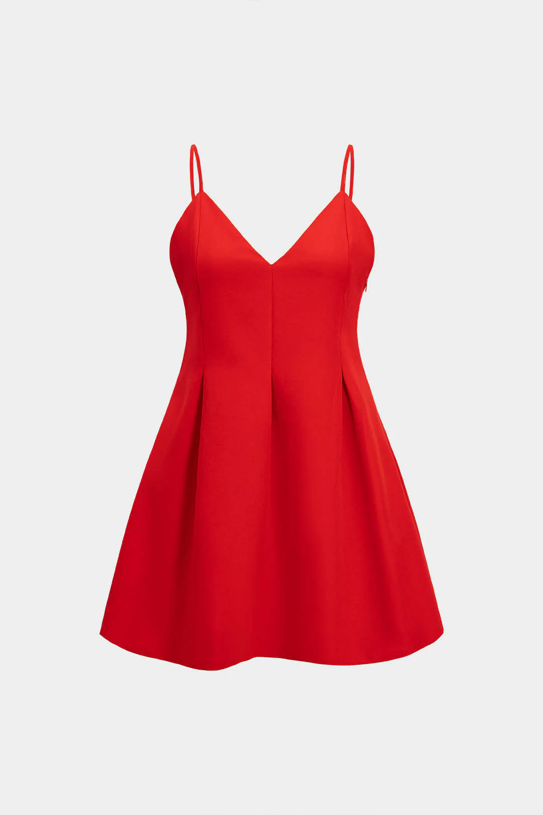 V-Neck Ruched Sleeveless Slip Mini Dress