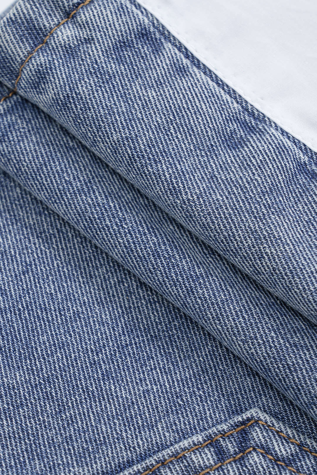 Asymmetrical Patchwork Denim Skirt