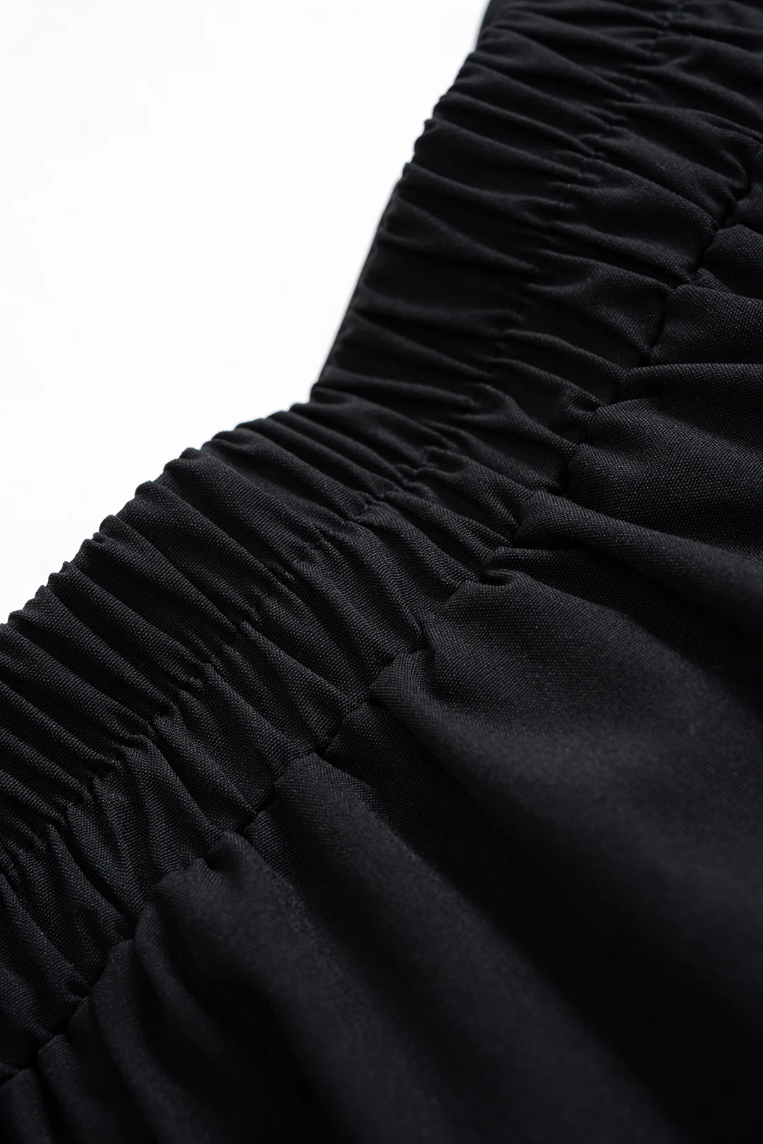 Solid Short Sleeve T-Shirt and Contrast Ruched Wide-Leg Trousers Set