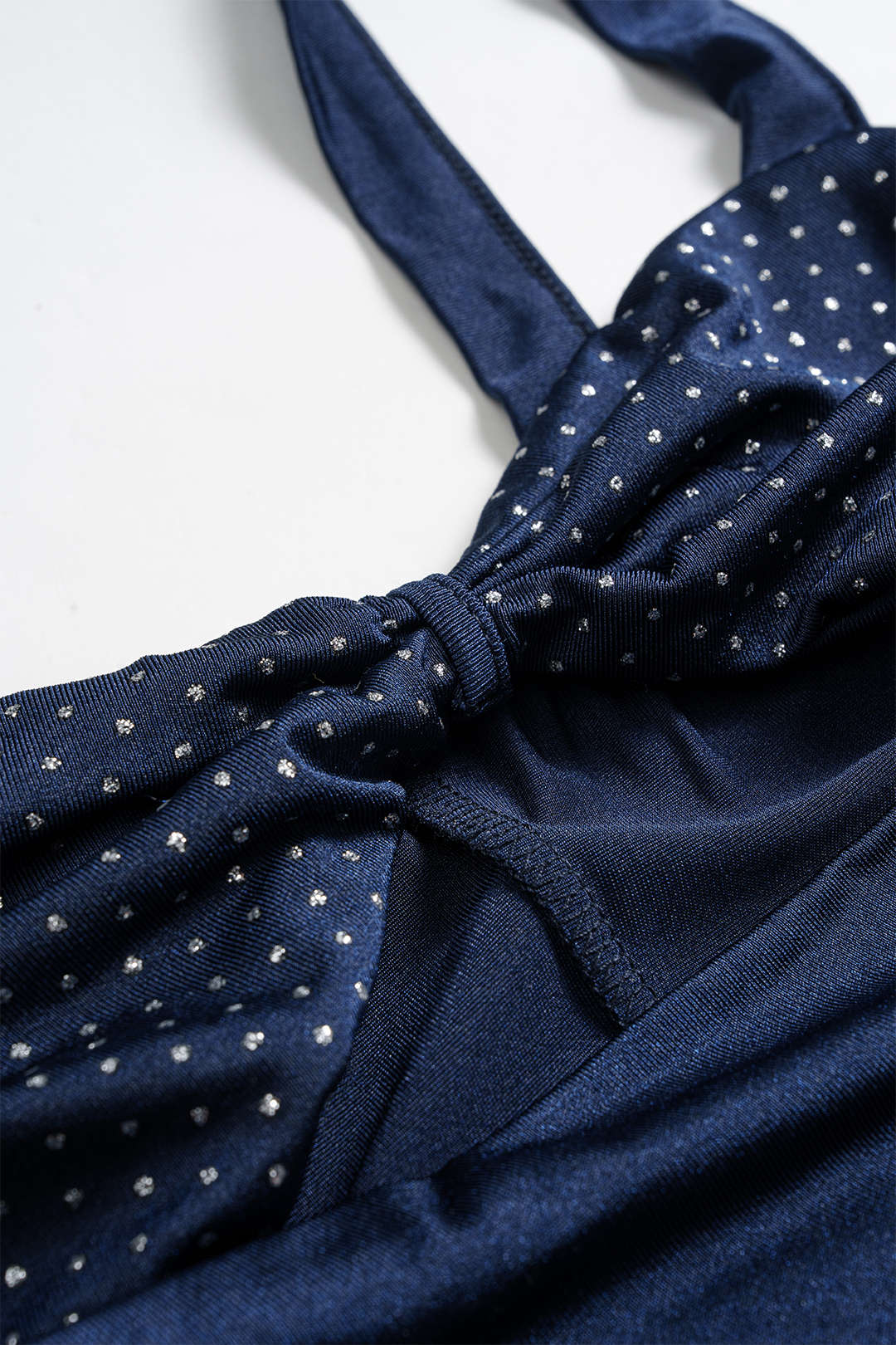 Satin Cut-Out Twist-Knot Ruched Side-Slit Sleeveless Maxi Dress