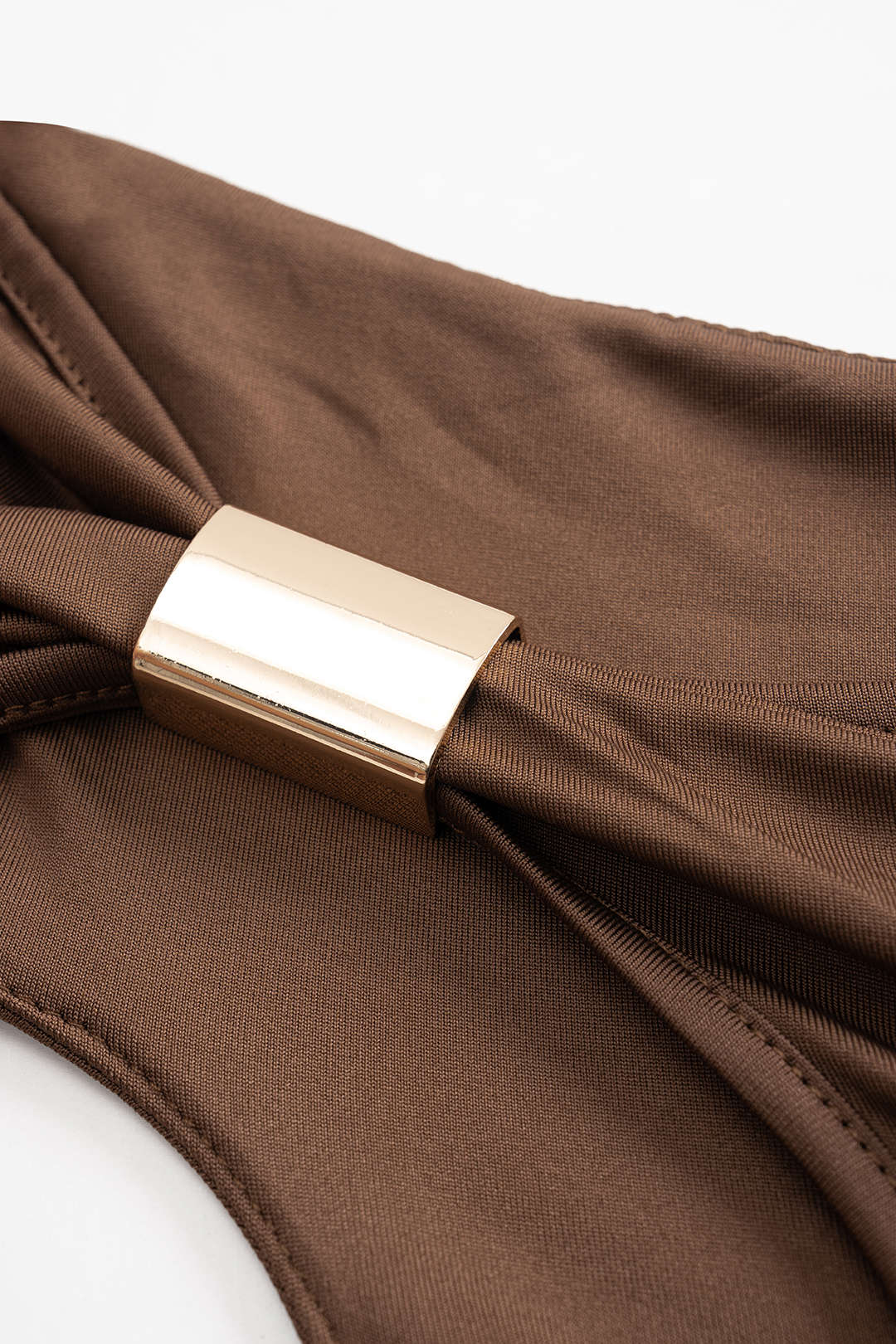 Metallic One-Shoulder Short-Sleeve T-Shirt