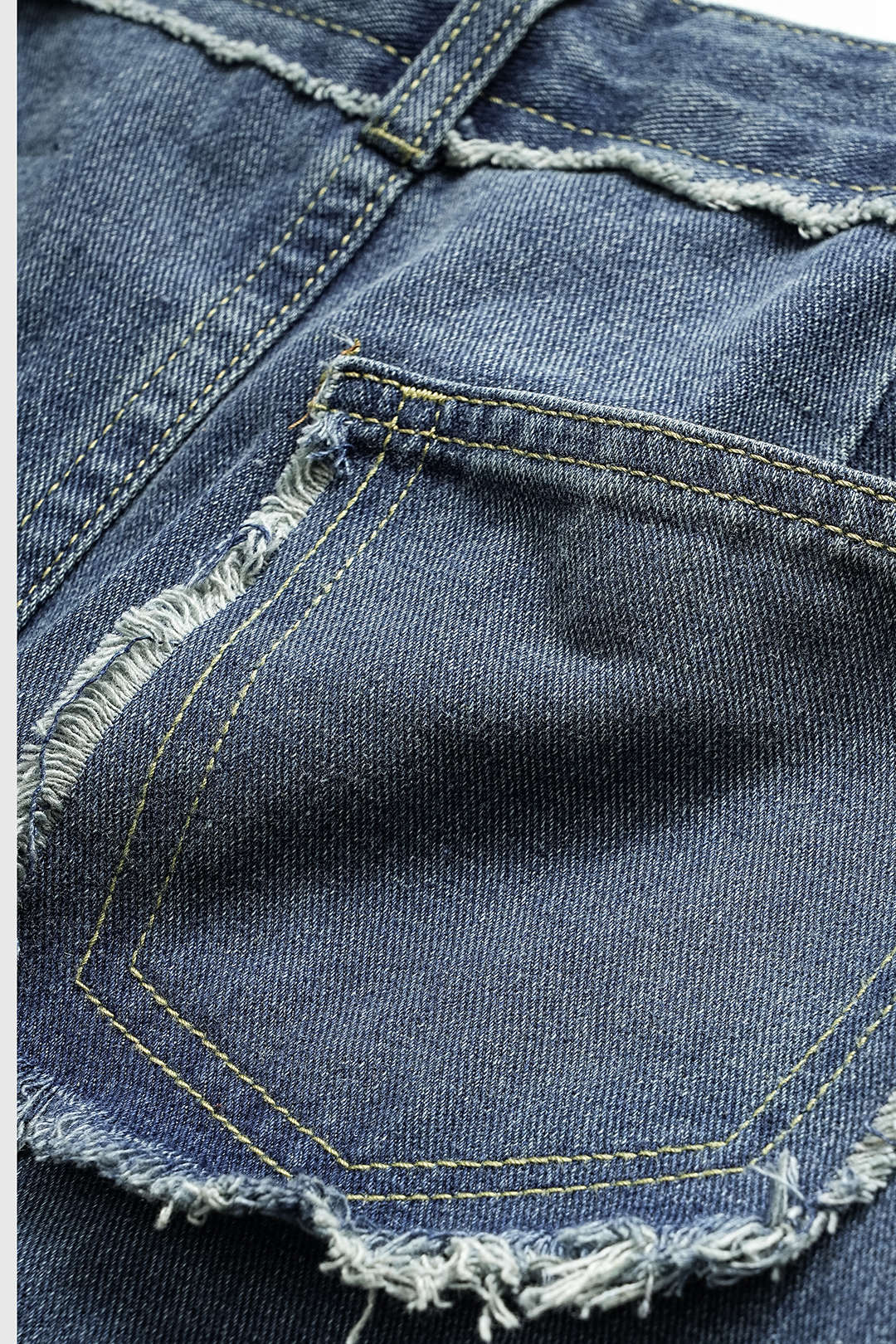 Asymmetrical Pocket Denim Skirt