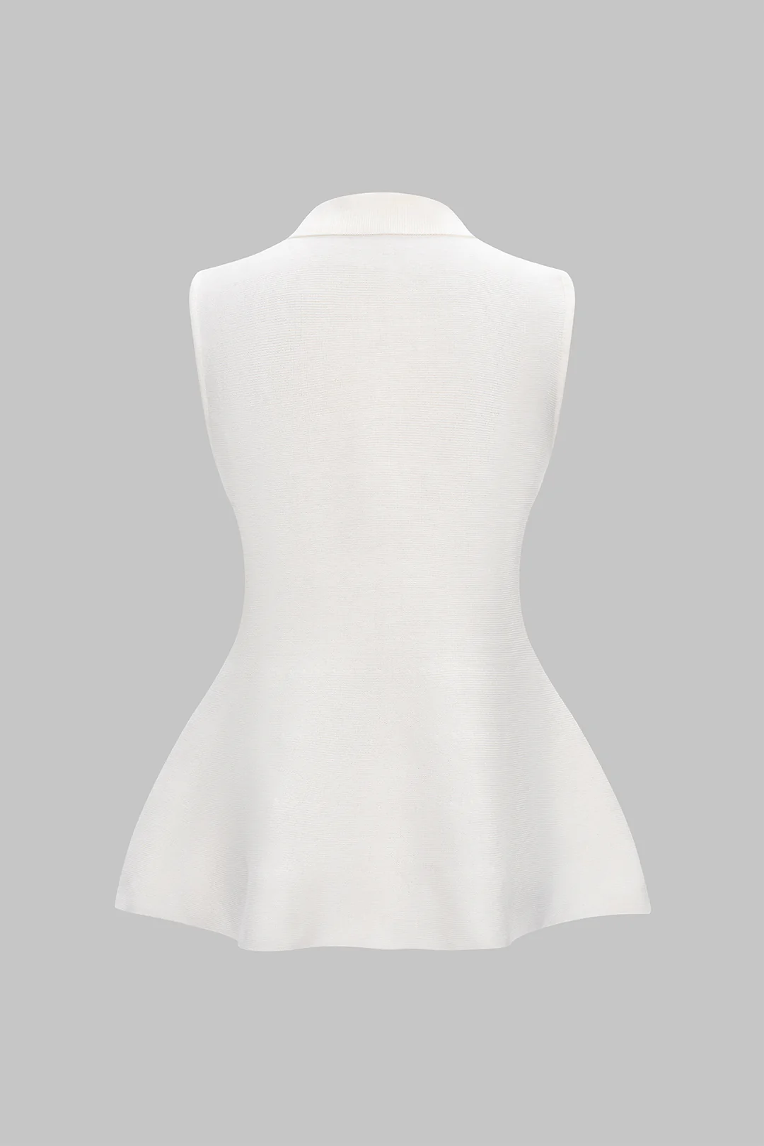 Puffed Hem Buttoned Tank Top