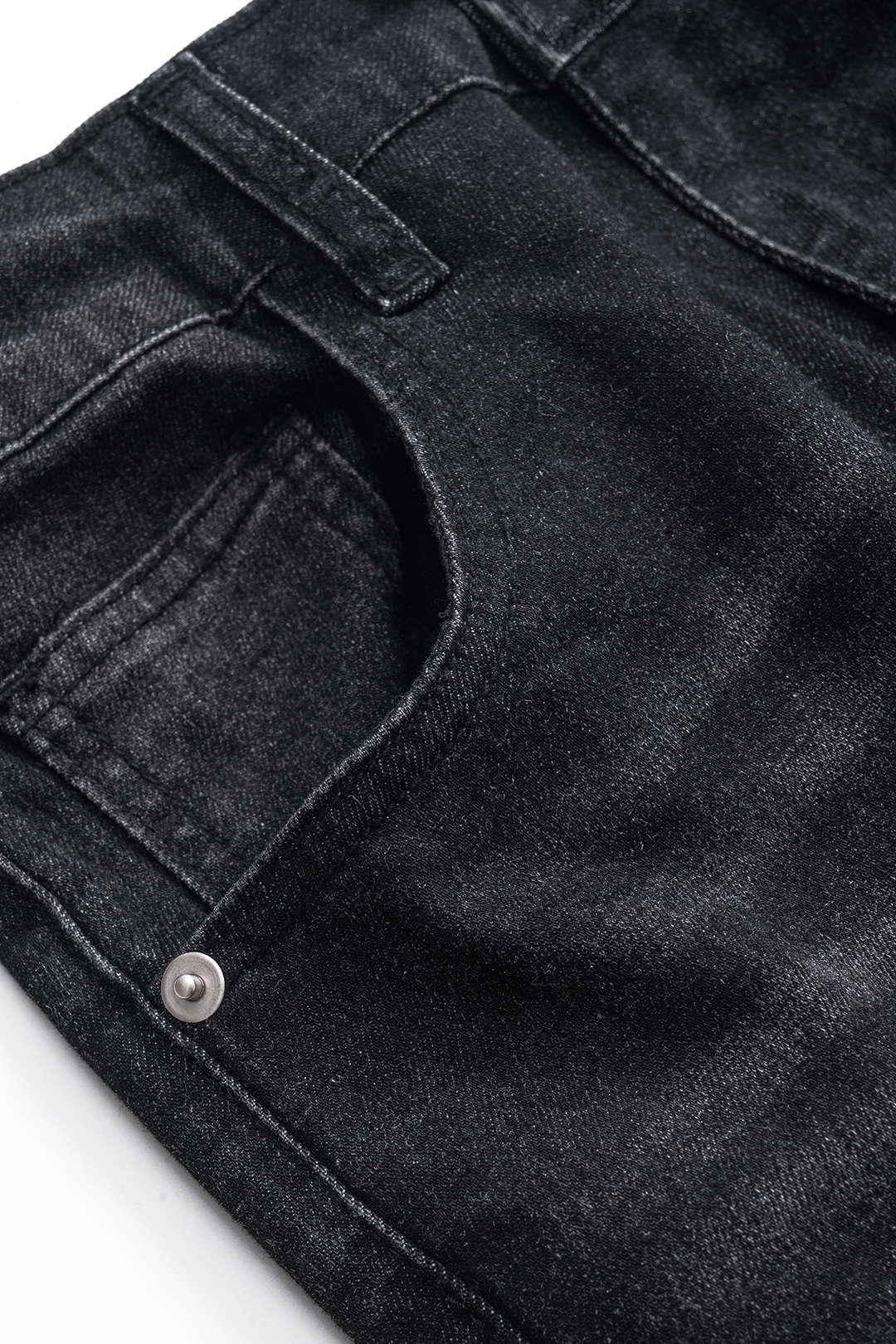 Ripped Cut-Out Button-Pocket Wide-Leg Jeans