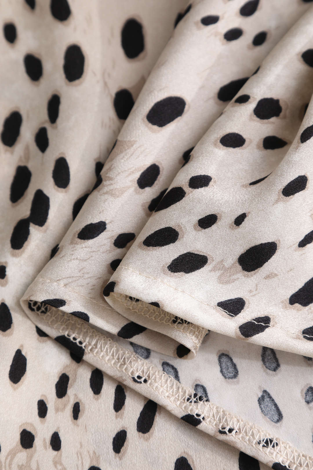 Leopard Print Drawstring Split Skirt