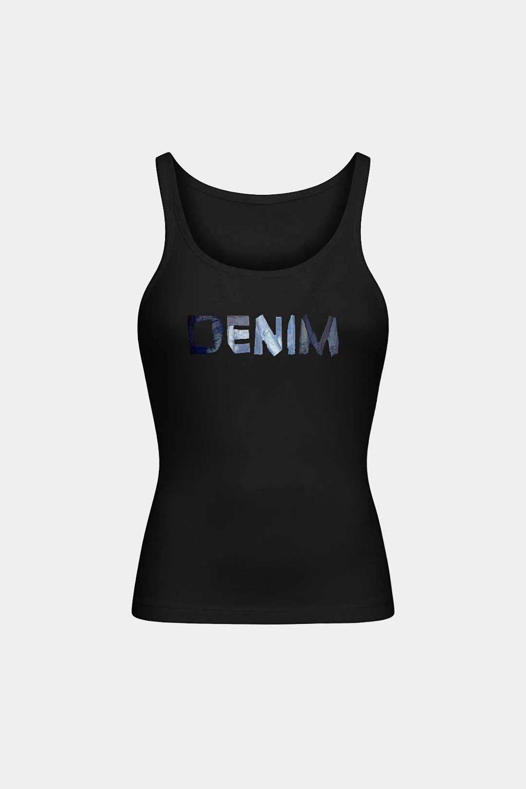 Printed Letter Sleeveless Tank Top