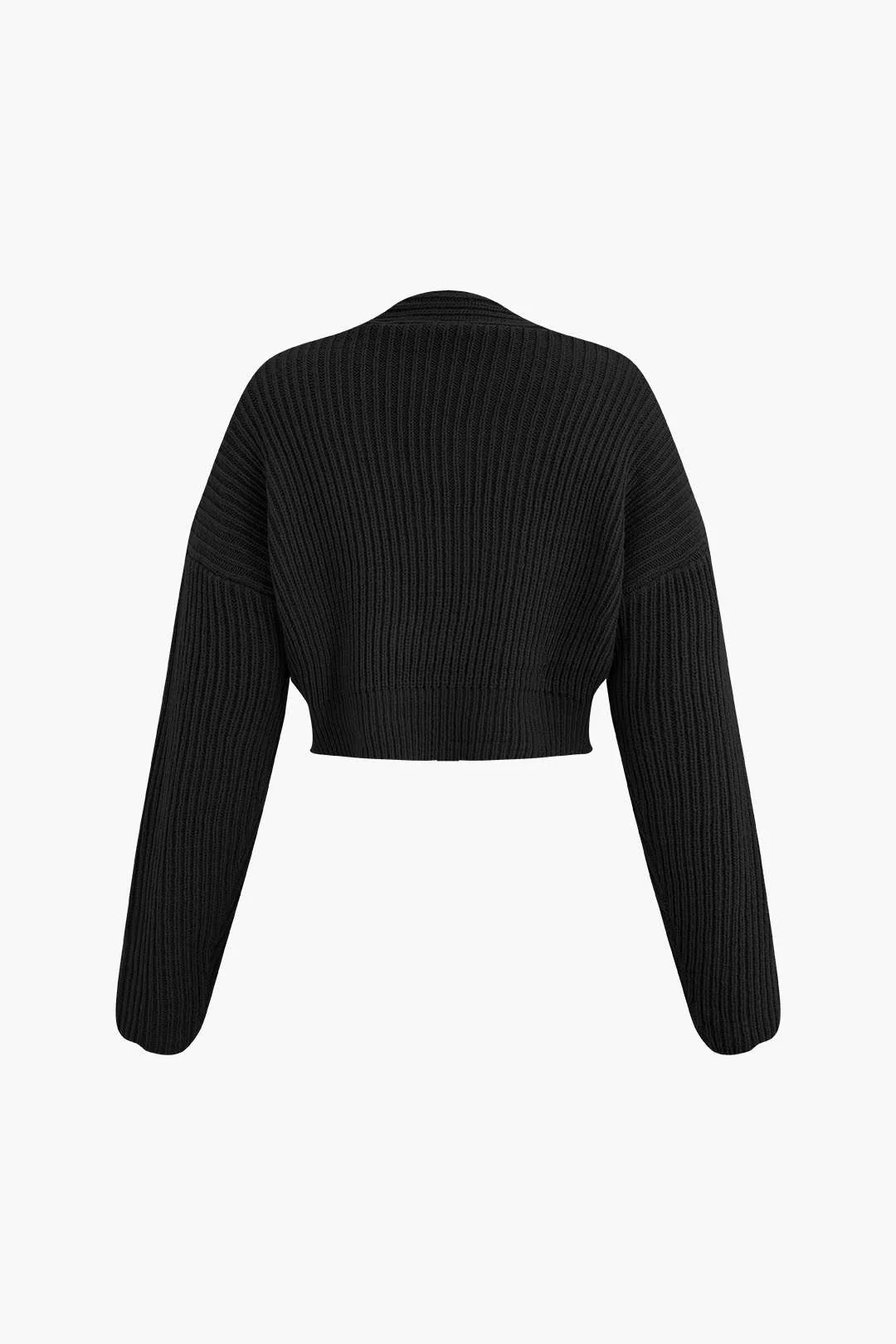 V-neck Long Sleeve Sweater and Skirt Set