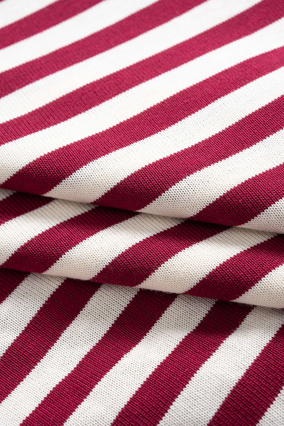 Contrast Striped Print Round Neck Long Sleeve Top