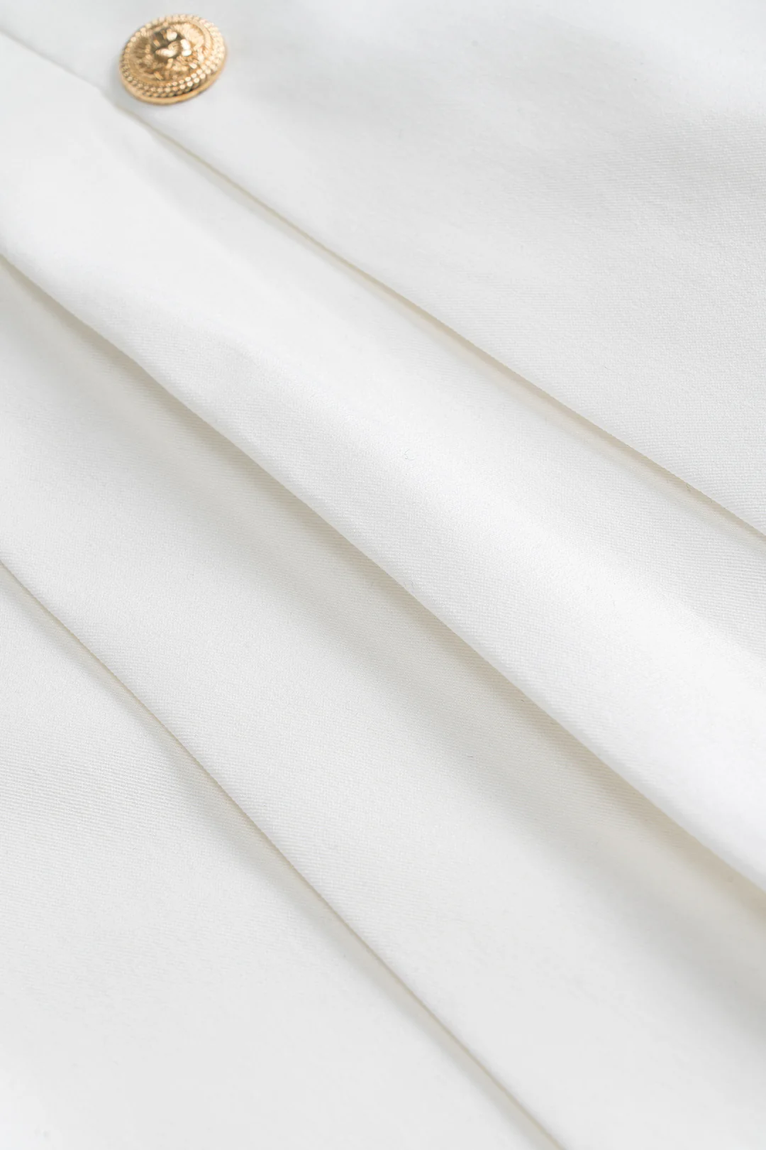 High-Waisted Button-Detailed Zipper Skirt