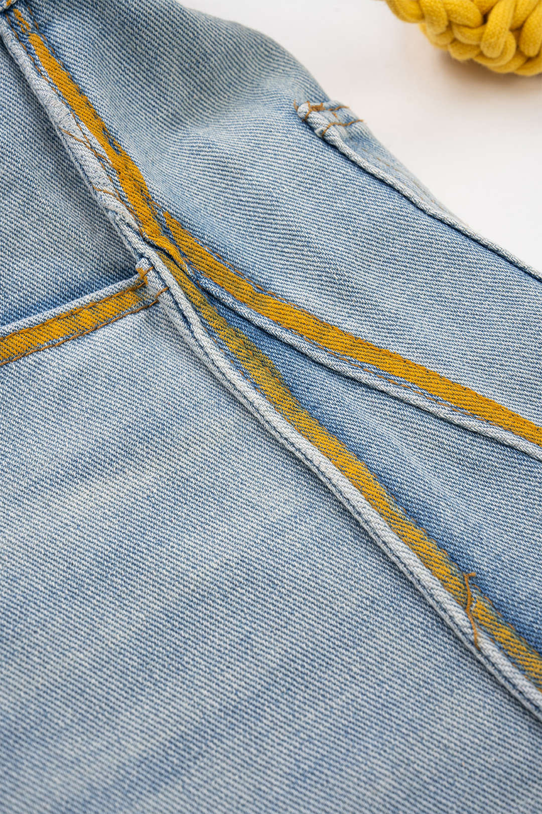 Denim High Waist Belted Wide Leg Shorts