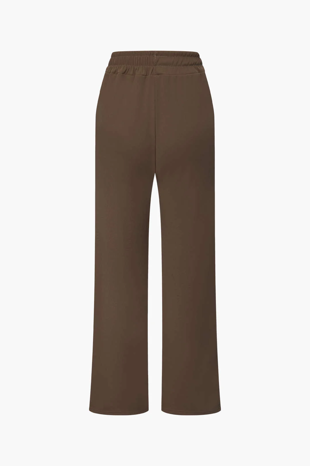 Off-the-Shoulder Ruched Asymmetric Top and Straight-Leg Pants Set