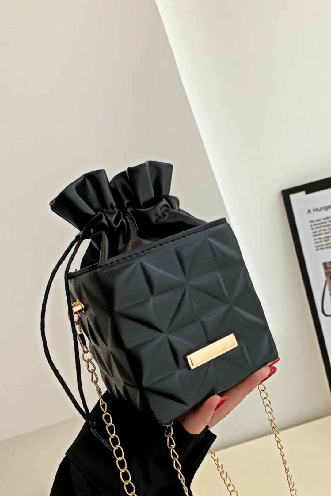 Fake Leather Crossbody Bag