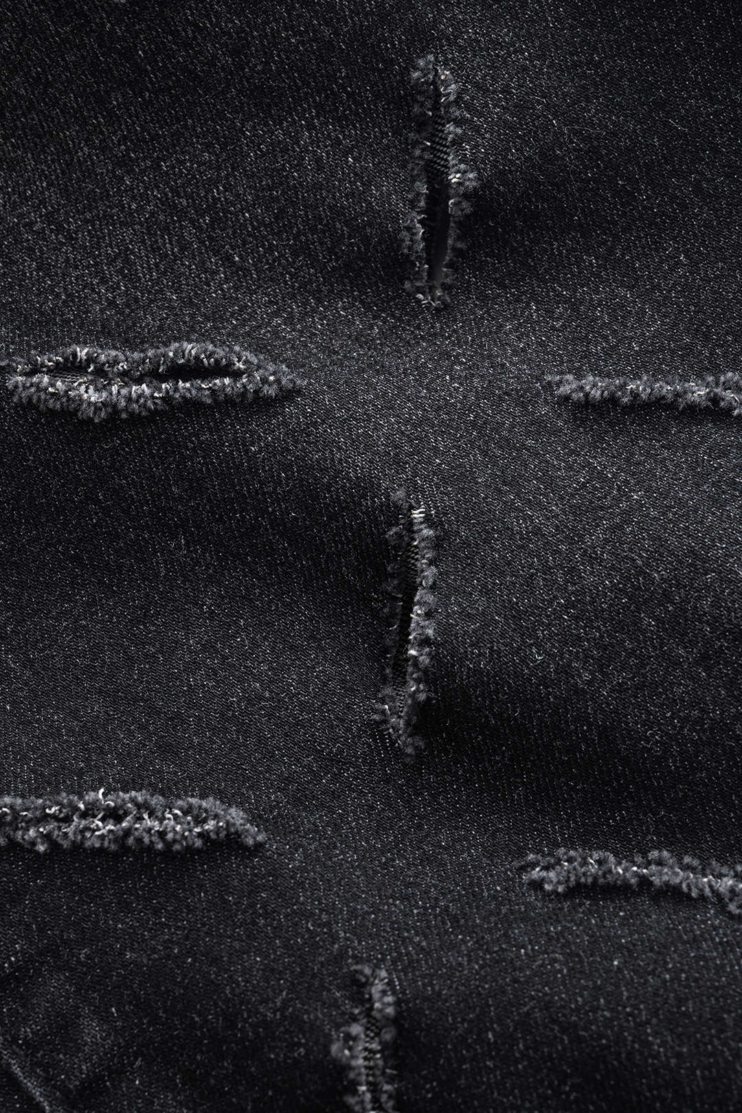 Ripped Cut-Out Button-Pocket Wide-Leg Jeans